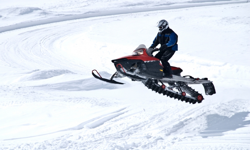 Snowmobiling Jump