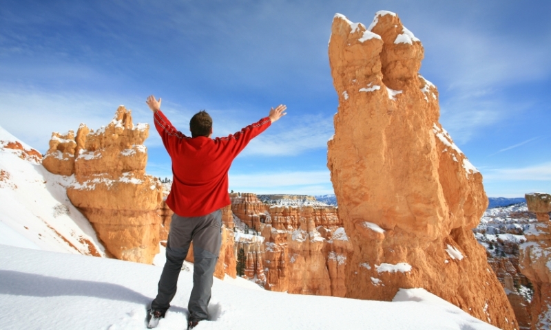 Bryce Canyon National Park Utah Local Guide Hiking Winter Snow Snowshoeing